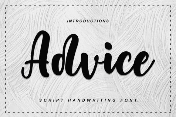 Advice: A Handwritten Font for Modern Editorial Design