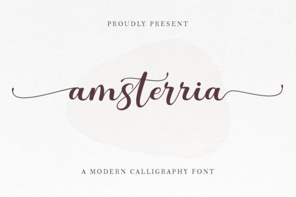 Amsterria Script Font for Handmade Creations