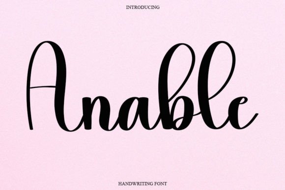 Anable: A Handwritten Font for Modern Marketing