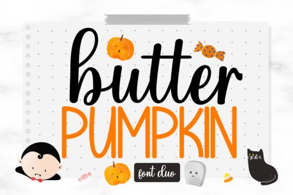 Butter Pumpkin Duo: A Playful Font for Autumn Campaigns
