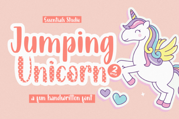 Jumping Unicorn Font for a Whimsical Editorial Design