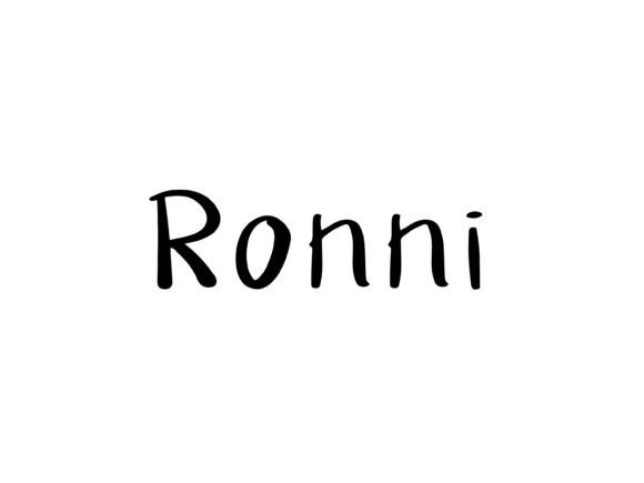 Ronni: A Handwritten Font for Editorial Design