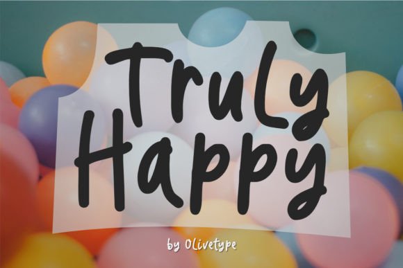 Truly Happy: A Handwritten Font for Creative Branding Projects